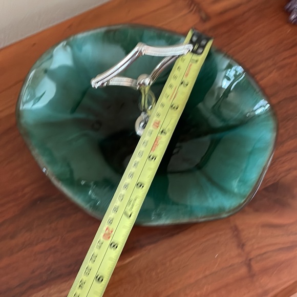 VINTAGE Blue Mountain Pottery serving dish with handle, teal, turquoise black - Picture 6 of 8